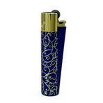 Clipper Blue Pattern Metal Çakmak - Lacivert