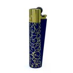 Clipper Blue Pattern Metal Çakmak - Lacivert