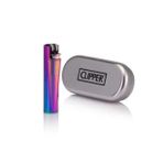 Clipper Metal Gökkuşağı Renkli Çakmak Metal Kutulu