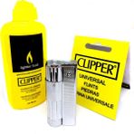 CLİPPER Metal Muhtar Çakmağı - Benzinli, Metal Alaşım Malzeme ile Uzun Ömürlü Kullanım