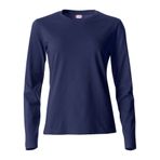 Clique Slim Fit Mavi Uzun Kollu Kadın T-shirt