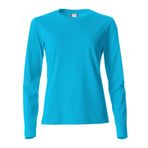Clique Slim Fit Turkuaz Uzun Kollu Kadın T-shirt