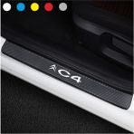CLK Auto Citroen C4 Için Uyumlu Aksesuar Oto Kapı Eşiği Sticker Karbon 4 Adet 001 - Standart - Beyaz