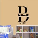 CLK Auto Isme Özel Tren Silüeti Şeritli Dekoratif Çocuk Odası Duvar Sticker, Çıkartma, Etiket 001 - Standart - Siyah