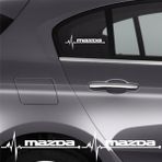 CLK Auto Mazda 323 Için Uyumlu Aksesuar Oto Ritim Sticker 2 Adet 20*9 cm 001 - Standart - Siyah