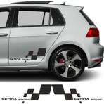 CLK Auto Skoda Fabia Için Uyumlu Aksesuar Yan Sport 28*13 001 - Standart - Siyah