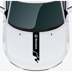 CLK Auto Skoda Felicia Için Uyumlu Aksesuar Oto Kaput Şerit Sticker 001 - Standart - Siyah