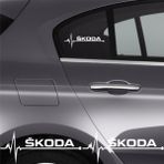 CLK Auto Skoda Rapid Için Uyumlu Aksesuar Oto Ritim Sticker 2 Adet 20*9 cm 001 - Standart - Siyah