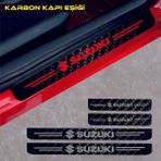 CLK Auto Suzuki Vitara Için Uyumlu Aksesuar Oto Kapı Eşiği Sticker Karbon 4 Adet 001 - Standart - Beyaz