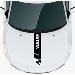 CLK Auto Tata Marina Için Uyumlu Aksesuar Oto Kaput Şerit Sticker 001 - Standart - Siyah