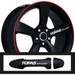 CLK Auto Tofaş Doğan Için Uyumlu Aksesuar Oto Kapı Kolu/jant Sticker 10 Adet 10*1,5 cm 001 - Standart - Siyah