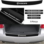 CLK Auto Volvo S40 Için Uyumlu Aksesuar Oto Bağaj ve Kapı Eşiği Sticker Set Karbon 001 - Standart - Beyaz