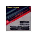 CLK Auto Volvo S40 Için Uyumlu Aksesuar Oto Kapı Eşiği Sticker Karbon 4 Adet 001 - Standart - Beyaz