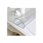 CLK Home 80x130 Kalın Şeffaf Pvc Plastik Silinebilir Cam Görünümlü Muşamba Masa Örtüsü - 1,5mm
