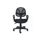 CLK Oval Siyah Fileli Bilgisayar Ofis Çalışma Sandalyesi Koltuğu 06oval