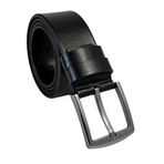 Clk Siyah Hakiki Deri Erkek Kemer, 4 mm Kalınlık, 4,5 cm Genişlik, Kot kemeri, Siyah Dayanıklı Metal Toka (115 cm)