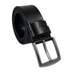 Clk Siyah Hakiki Deri Erkek Kemer, 4 mm Kalınlık, 4,5 cm Genişlik, Kot kemeri, Siyah Dayanıklı Metal Toka (120 cm)
