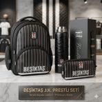 CLK Sports Beşiktaş Lisanslı Okul Çantası , Kalem Çantası - Özel Termos Matara Hediyeli Premium Set