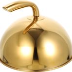 Cloche Paslanmaz Çelik Kubbe Kapağı Yemek Kapağı Teppanyaki Kubbe Kase Kapağı 18 cm Peynir Erime Kubbe Yuvarlak Trekking Kapağı Metal Buhar Koruyucu Dış Mekan Barbekü Mutfak Pişirme Tavası Sıçrama Gu