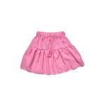 Cloise Kız Çocuk Keten Fırfırlı Pembe Etek