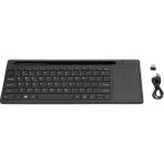 Cloody Bluetooth Ultra Ince+şarjlı Mac/win/android/ıos Uyumlu Tablet Standlı Touchpad li Kablosuz Klavye - Siyah