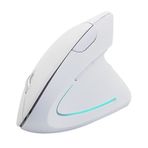 Cloody Dikey Ergonomik Kablosuz Mouse (Sarjlı) - Beyaz