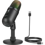 Cloody Profesyonel Kardioid RGB Oyuncu Stüdyo Kayıt Kablolu Podcast Mikrofonu