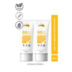 Clooe 2’li Güneş Kremi SPF 50 | Leke Karşıtı – Vegan – Glutensiz – 50ML x 2