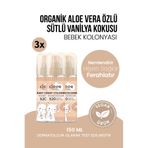 clooe Nemlendirici Vegan Soft Vanilla Milk Bebek Kolonyası Organik Aloe Vera Vanilya Kokulu 3x150ml
