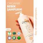 Clooe Organik Bebek & Çocuk Saç, Vücut Şampuanı (400ml) - pH Dengeli, Konak Önleyici - 0 - 18 Ay