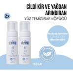 Clooe Organik Sertifikalı Sivilce Karşıtı Gözenek Arındırıcı Yağ Dengeleyici Kuruluk Yapmayan Makyaj Temizleyici 2'li 150 ml Avantajlı Yüz Yıkama Köpüğü Seti Hassas Ciltlere