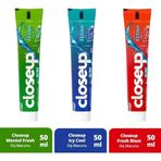 Closeup Fresh Blast 50 ml + Icy Cool 50 ml + Menthol Fresh 50 ml Diş Macunu