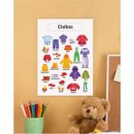 Clothes-Kıyafetler Ingilizce Çocuk Eğitim Tekli Pvc Poster 21X30 cm