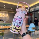 Clothing Finds 3D Saman Fincan Yuvarlak Taşınabilir Isı Yalıtımı Soğuk Hava Deposu Sevimli Su Bardağı (Yurt Dışından) - Açık Pembe