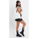 Cloud Laptop Tote / Kadın Peluş Toscana Bilgisayar Çantası 42X34 Sap 65 cm - Beyaz