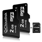Cloudisk 2 adet Micro SD Kart 2GB Flash Bellek Kartı C6, SD Adaptörlü Paket