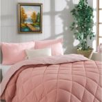 Cloudtouch Ultra Soft %100 Silikon Welsoft Yorgan - 195 x 215 cm - Pembe