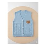 CLOUDY WEAR&DESİGN Erkek Bebek Nakışlı Triko Hırka&Yelek