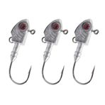 CLoxks balıkçılık kancaları 3 ADET/4 ADET Balıkçılık Kancası 7g 10g 14g 20g 28g Balık Kafası Olta Dikenli Kancalar 3D Gözler Tuzlu Su Levrek Levrek Olta Takımları (Renk: 4 Parça 7g)