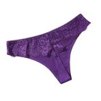 CLSSLVVBN Alçak Külot G-String Kadın Iç Çamaşırı Tanga Dantel Tasarım Yıkanabilir Seksi Cazip Esneklik Bayan Pijama, Mor, XXL