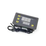 CLSSLVVBN Termostat LED Ekran Anahtarı Ayarlanabilir Termostatlar Çok Fonksiyonlu Pratik Buharlı Pişirici Kontrol Cihazı Isı Buzdolabı, Siyah, 12V