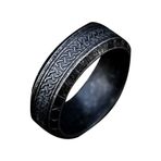 CLSSLVVBN Vintage Çelik Yüzük Erkekler ve Kadınlar için Hediye Eşsiz Stil Arkadaşlar İçin Metal Yüzük, Vintage Yüzükler, Antik Siyah, Sekiz