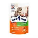 Club 4 Paws Yetişkin Kediler İçin Premium Tavuklu Yaş 100 gr Kedi Maması