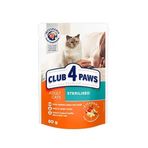 Club4Paws Premium Kısırlaştırılmış Pouch 80 gr Kedi Konservesi
