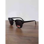 Clubmaster Metal Çerçeve UV400 Unisex Güneş Gözlüğü - Siyah