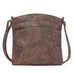 CLUCI Omuz Çantası Bayan Küçük Crossbody Clutch Cep Telefonu Çantası Cüzdanlı, kahve, S