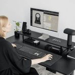Clue Design 108 cm Çift Monitör Yükseltici Stand -Modifiye Edilebilir Premium Ahşap Monitör Yükseltici
