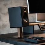 Clue Design Masaüstü Çift Hoparlör Standı Masif Ahşap ve Çelik ile Ses Deneyiminizi Geliştirin