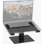 Clue Design | Premium Masif Ahşap-Metal Laptop Standı - Ergonomik Yükseltici Siyah