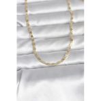 Cm 14K Gold Renk Çizgi Lazer Model 60 Cm Kadın Kolye 5886
